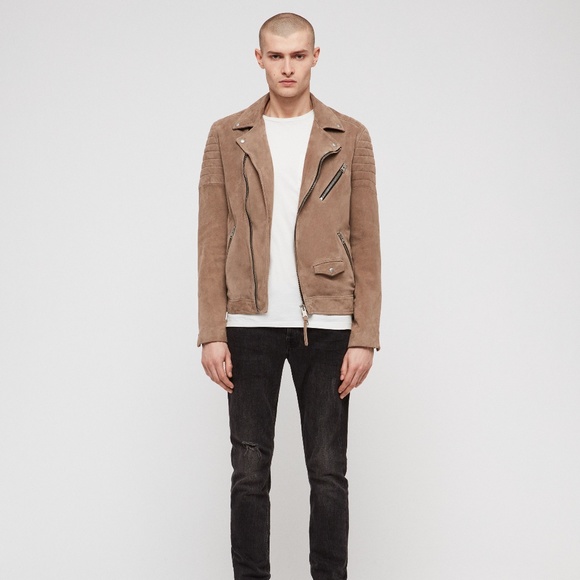 all saints suede biker jacket